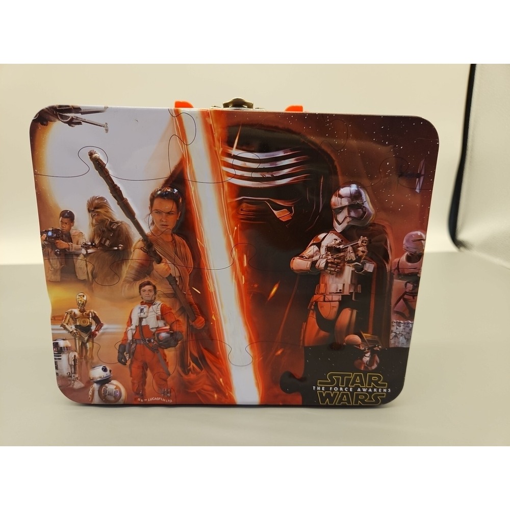 Star Wars The Force Awakens Metal Lunch Box With Puzzle Included